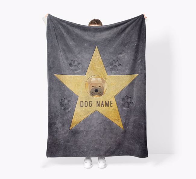 'Star of Fame' - Personalised Snuggle Blanket with {breedFullName} Icon